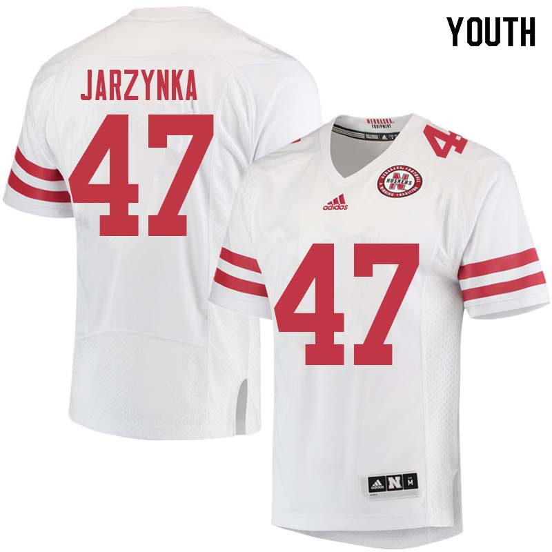 Youth #47 Matt Jarzynka Nebraska Cornhuskers College Football Jerseys Sale-White